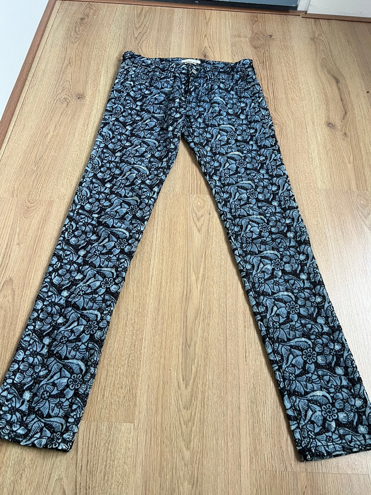 Isabel marant denim kant kanten jeans 38 broek blauw zwart, Blauw, Ophalen of Verzenden, Zo goed als nieuw, X