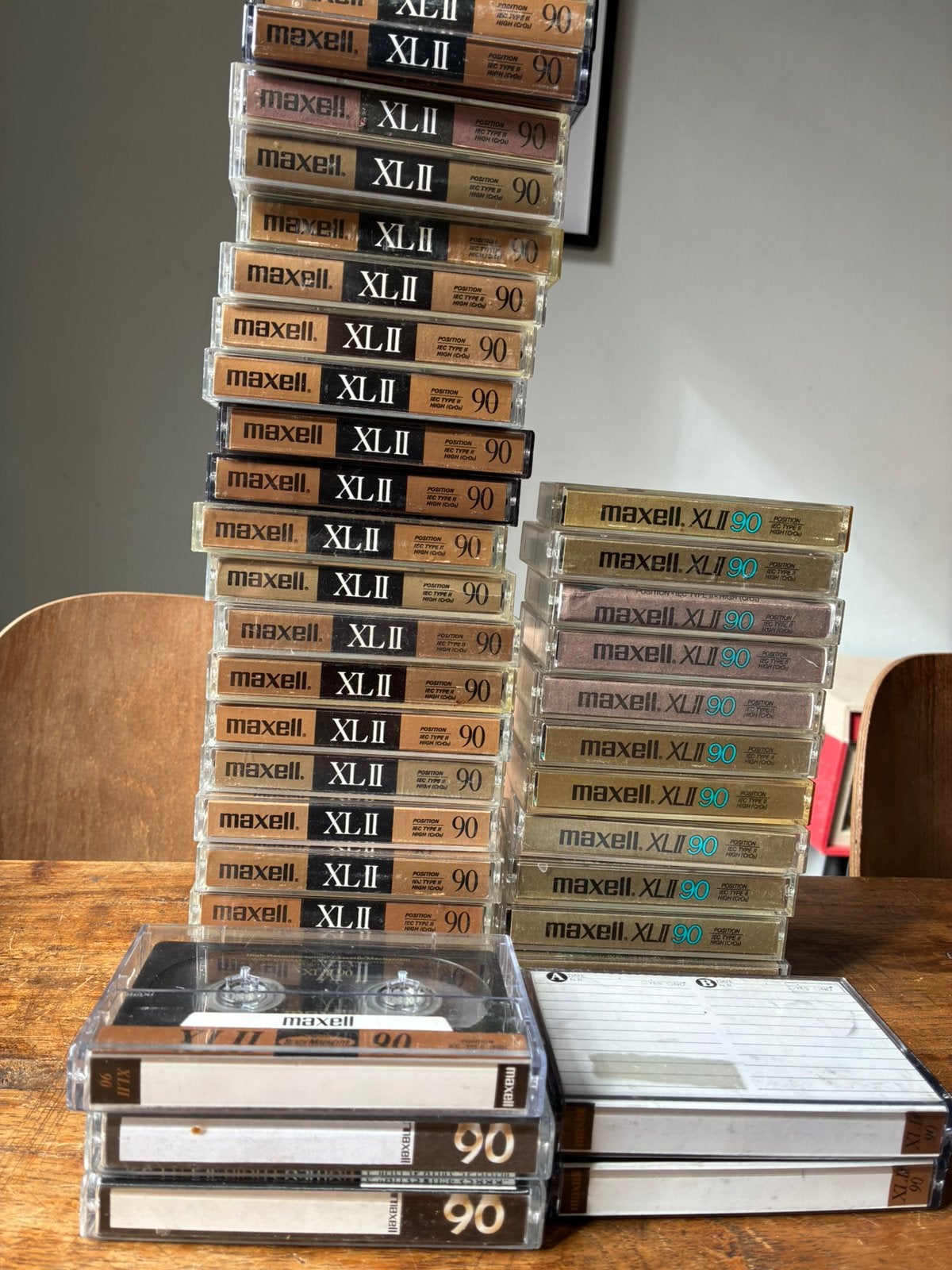 Maxell XL II 90 casettebandjes, Gebruikt, 2 t/m 25 bandjes, Overige genres, Ophalen of Verzenden