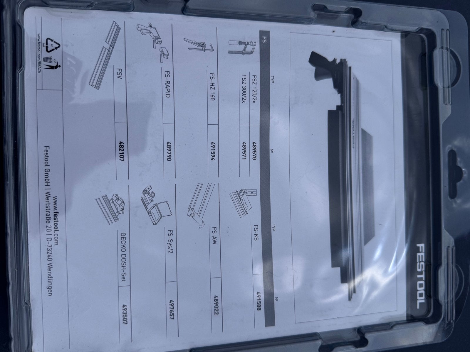 Foto 4 van Festool 489790 Snelspanner voor FS / FS/2 - Nieuw