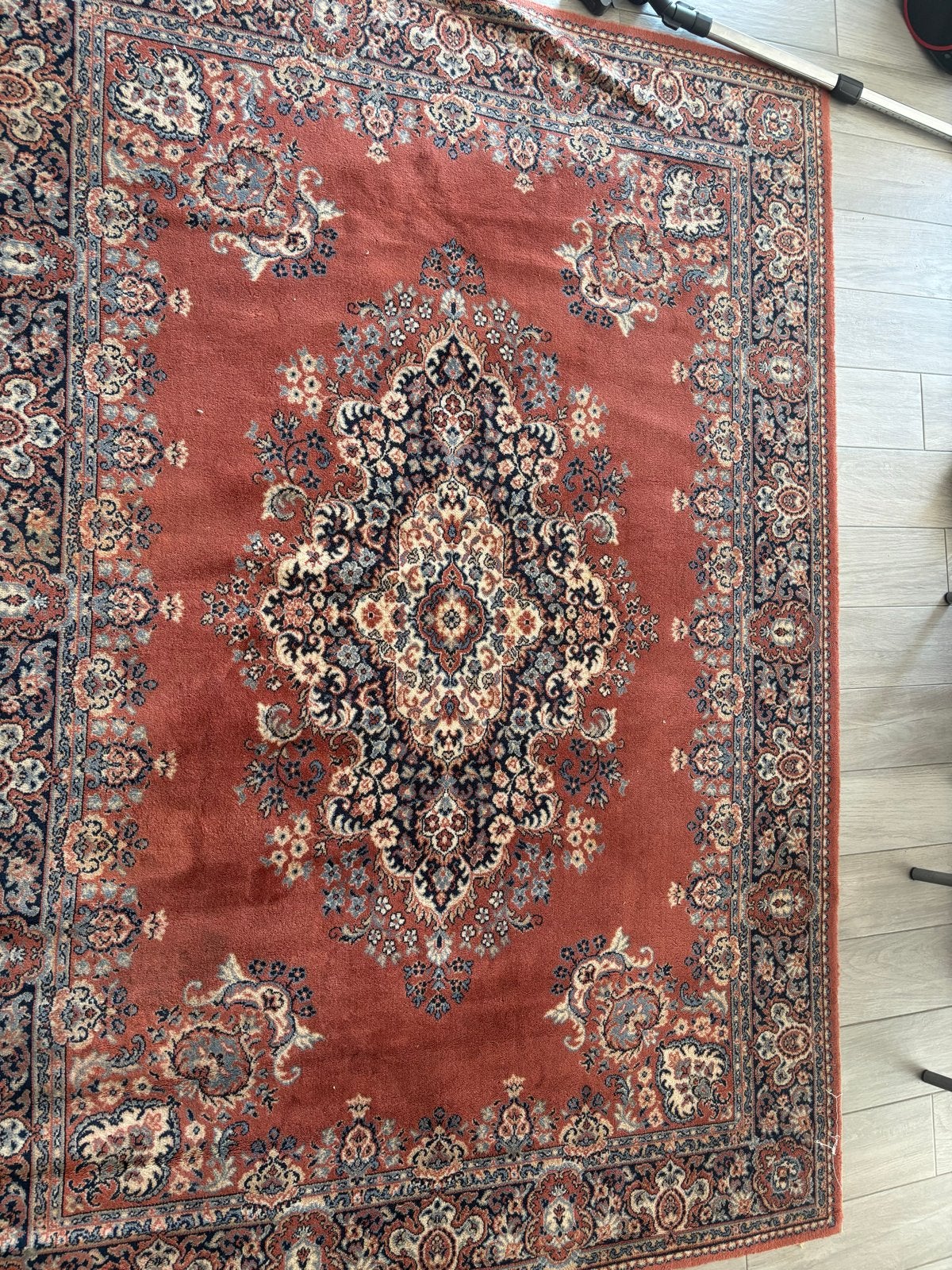 Klassiek Perzisch tapijt - Rood/Blauw/Beige, Ophalen, Gebruikt, 150 tot 200 cm, 200 cm of meer