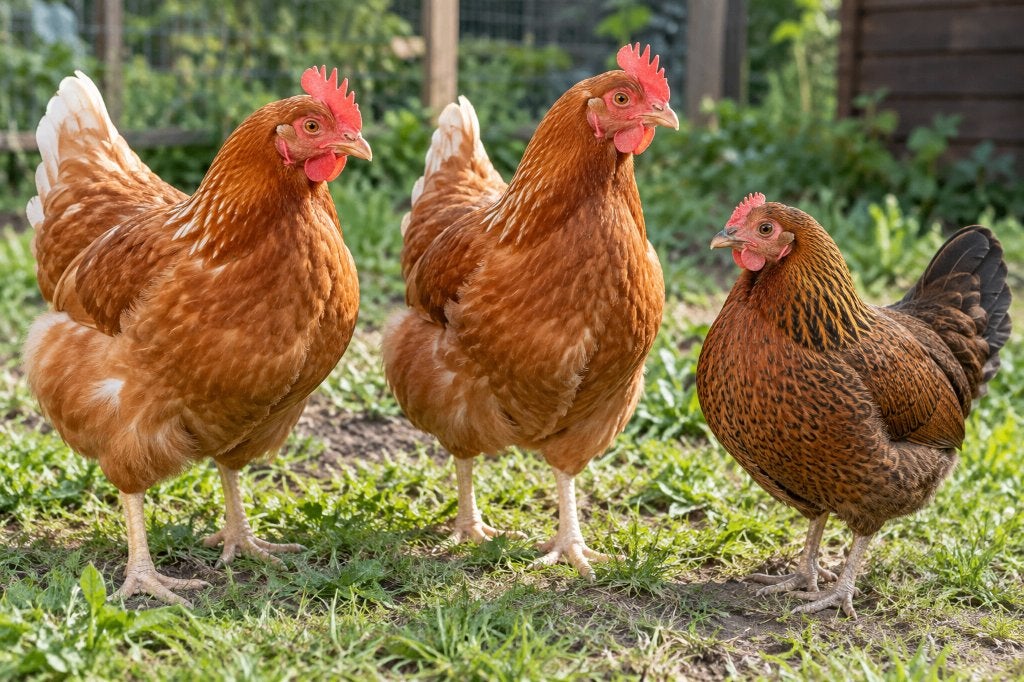 Gratis af te halen 3 hennen Isa Brown en Welsumer