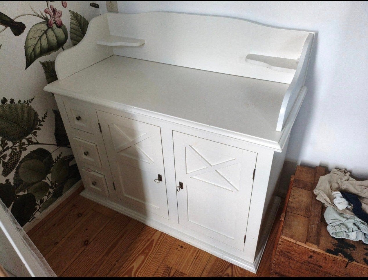witte commode, Kinderen en Baby's, Kinderkamer | Commodes en Kasten, Ophalen, Gebruikt, 50 tot 70 cm, 100 cm of meer