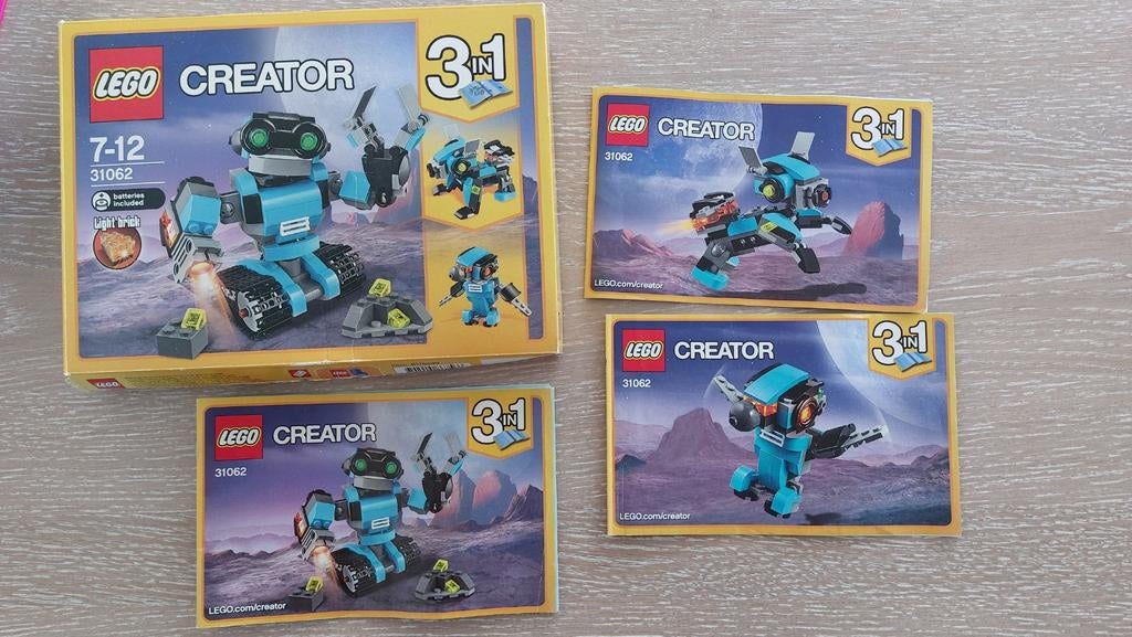 Lego Creator 31062 Robot Explorer 3-in-1 complete set, Kinderen en Baby's, Speelgoed | Duplo en Lego, Ophalen, Zo goed als nieuw