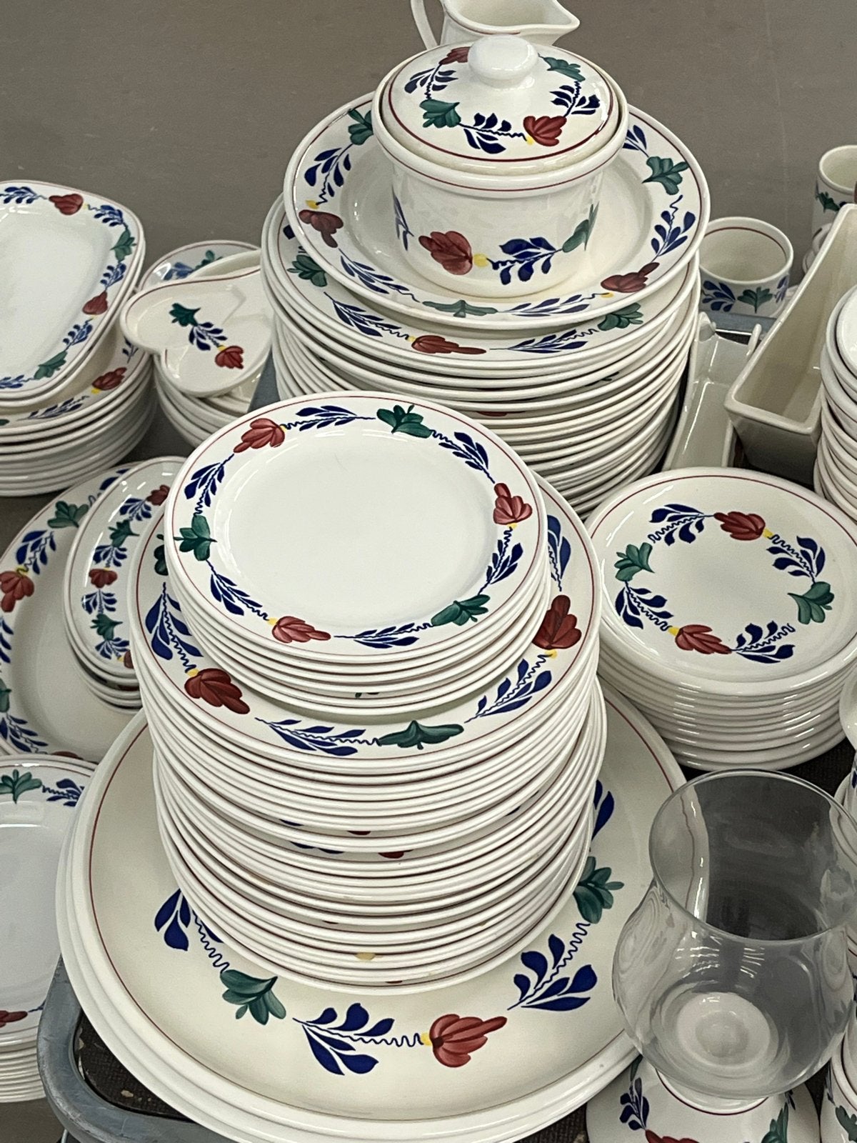 Zeer grote Grote Boerenbont vooraad +\- 80 grote dozen vol, Huis en Inrichting, Keuken | Servies, Ophalen, Gebruikt, Overige merken