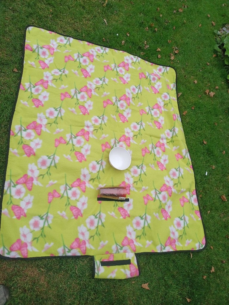 picknick kleed met vlinders,143 x120 cm. met handig handvat, Ophalen of Verzenden, Zo goed als nieuw, Zonder inhoud