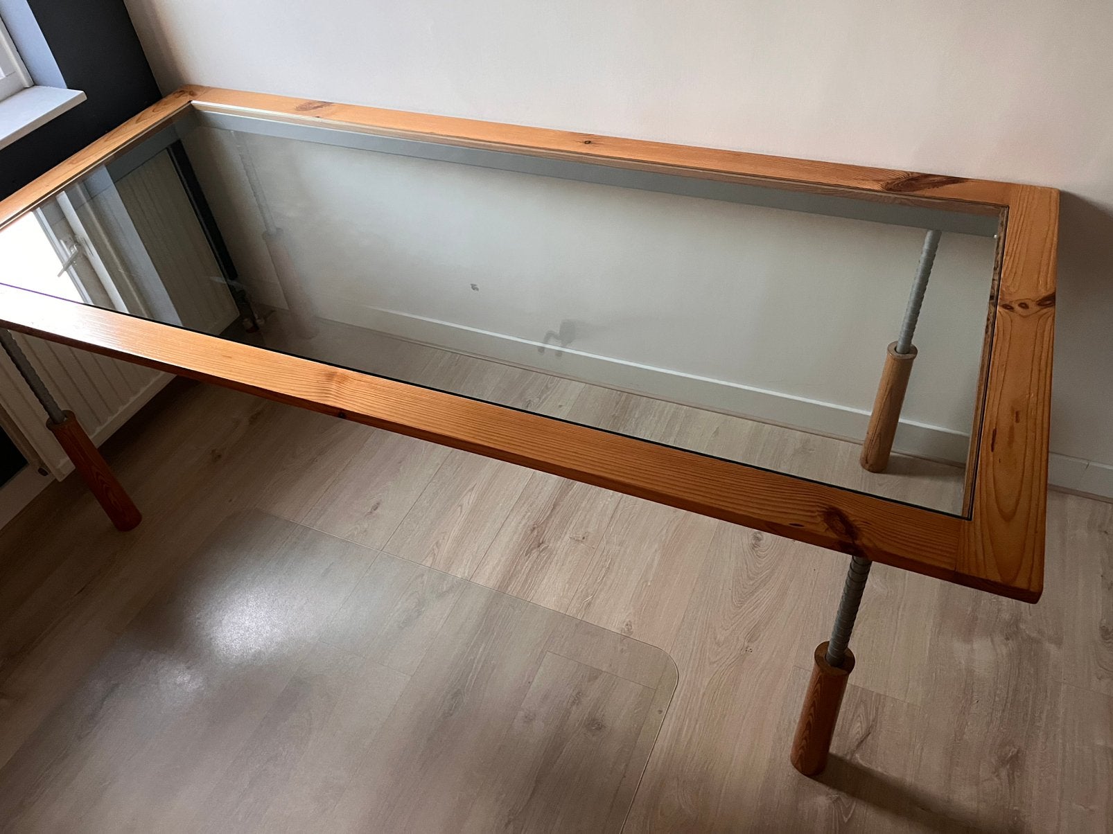 Eettafel (of buro), Ophalen, Gebruikt, 75 cm of meer, 200 cm of meer