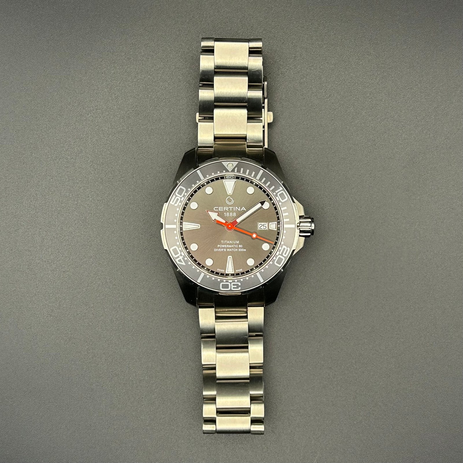 Certina DS Action Diver Titanium Powermatic 80 Full Set, Gebruikt, Polshorloge, Overige materialen, Ophalen of Verzenden