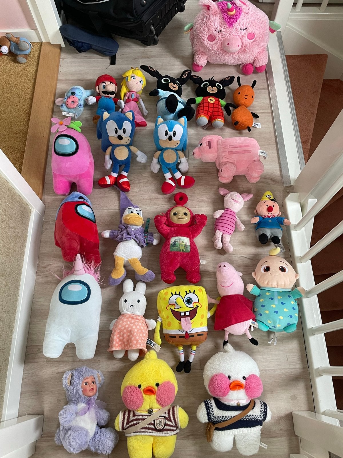 Grote collectie knuffels van diverse karakters en merken, Gebruikt, Disney, Roze, Klein (minder dan 20 cm)