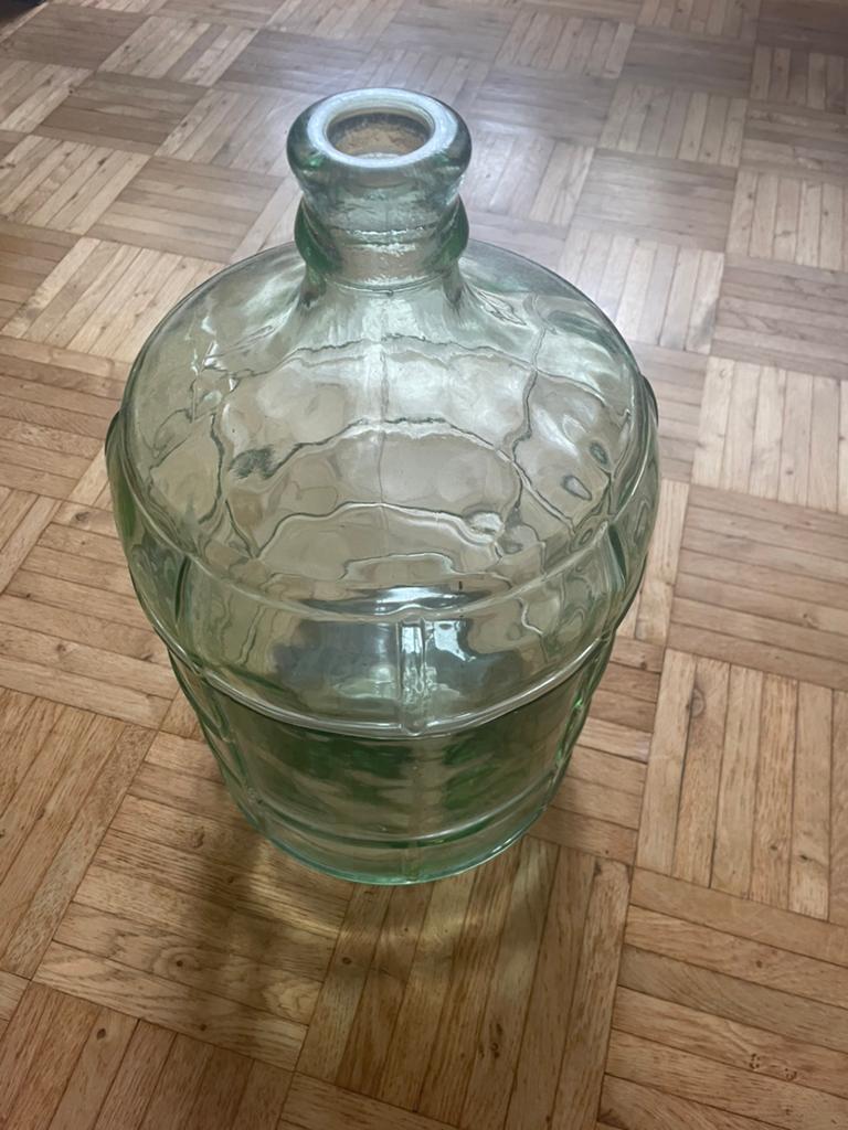Grote glazen fles / mandfles, Ophalen
