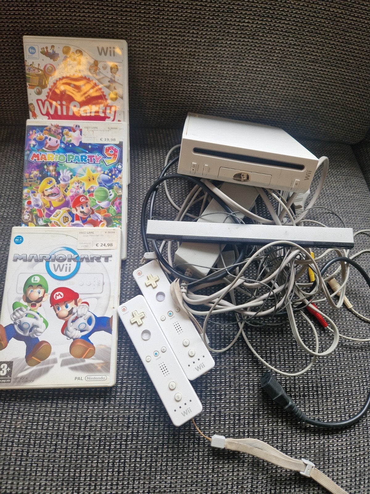Wii Console Bundel met 3 Games en 2 Controllers, Ophalen of Verzenden, Gebruikt, Met 2 controllers, Met games