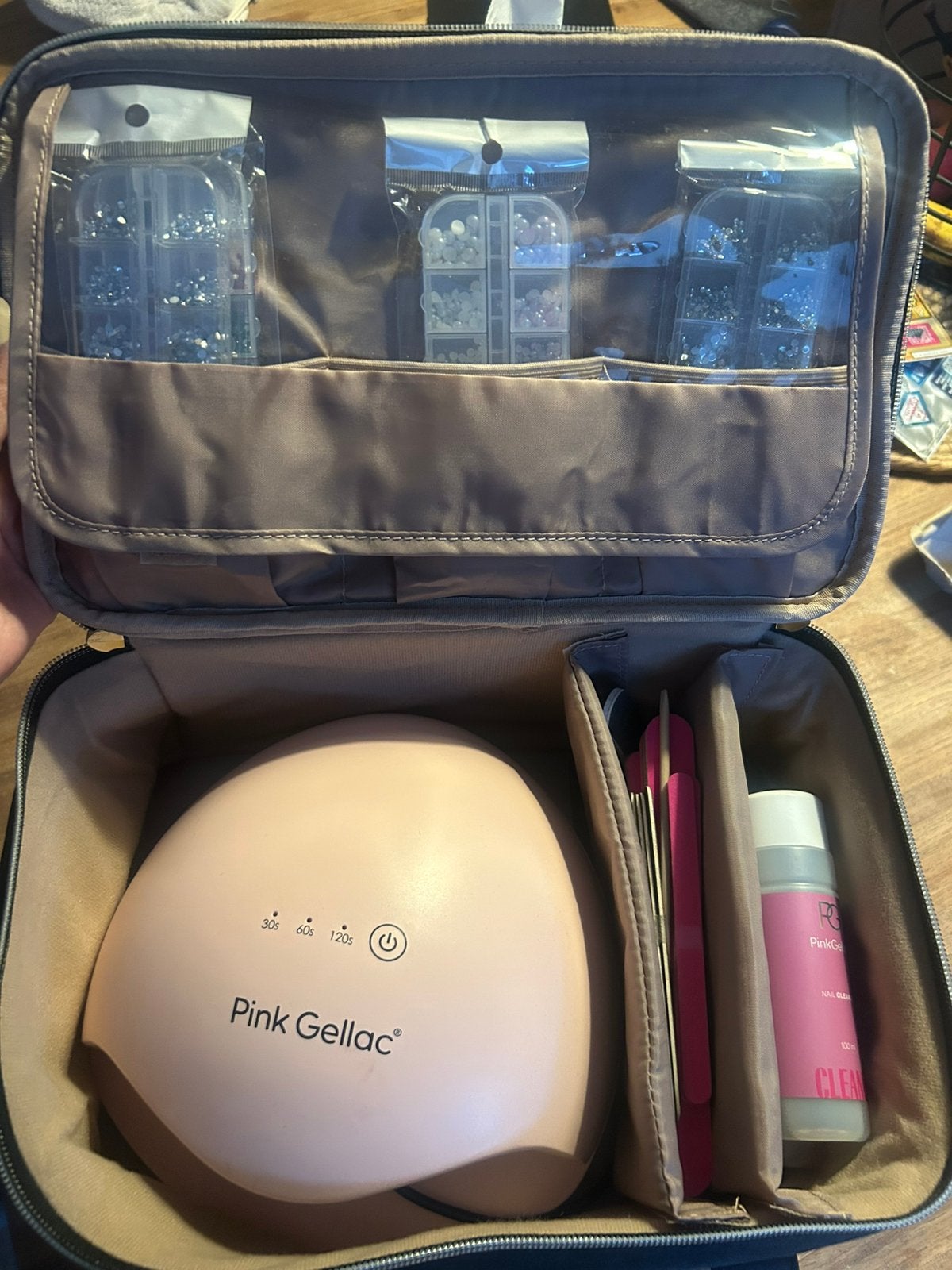 Pink gellac set, Ophalen, Zo goed als nieuw, Roze