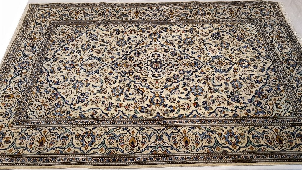 Perzische tapijten KASHAN kleed 295 x 198 /50% korting/sale, Www.simatapijten.nl, Beige, 150 tot 200 cm, Ophalen of Verzenden