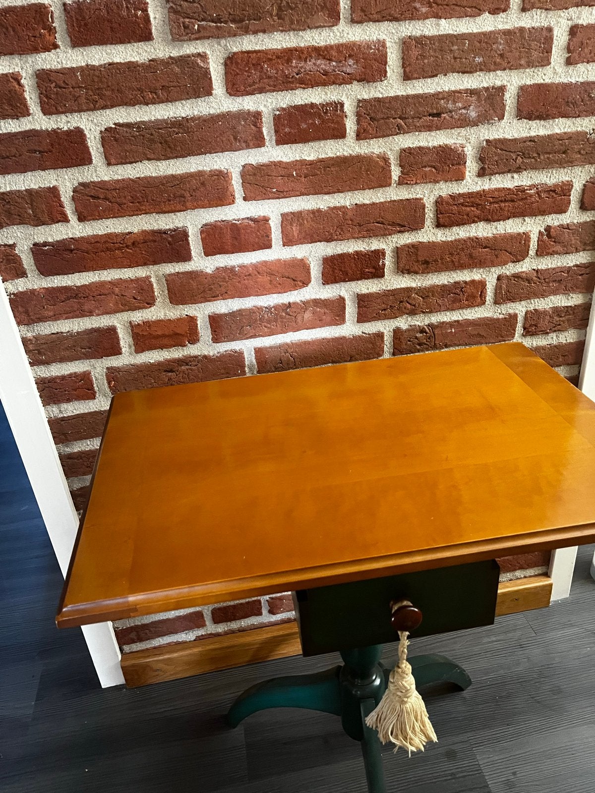 Antieke Kwaker Bijzettafel met Lade, Ophalen