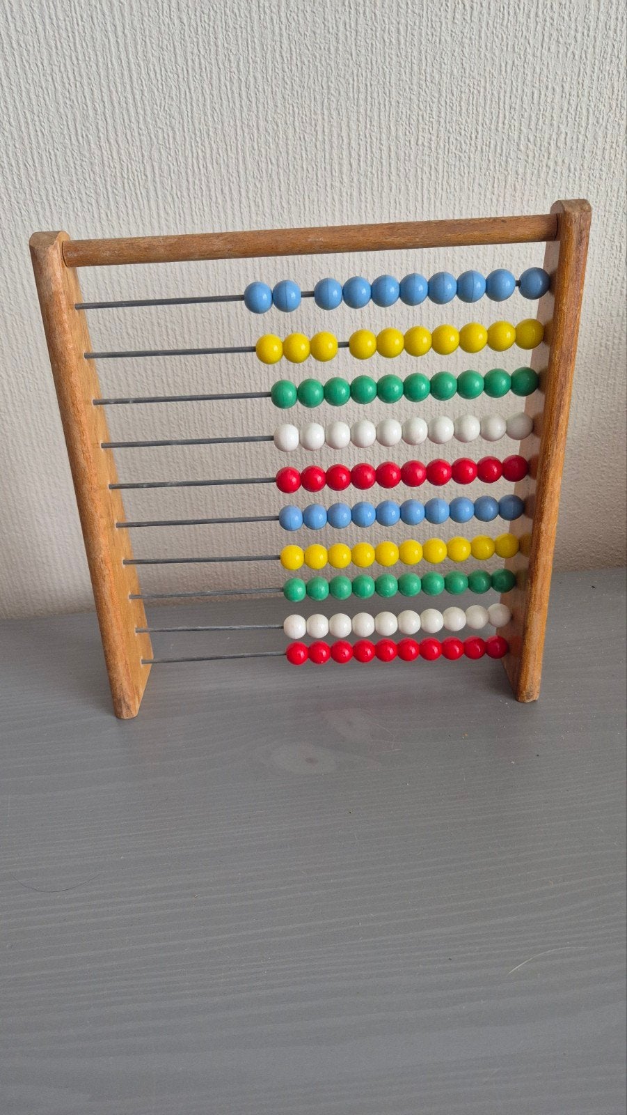 Retro Telraam - Houten Abacus met Kleurrijke Kralen, Ophalen of Verzenden, Gebruikt, Rekenen