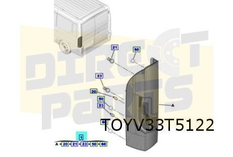Toyota Pro-Ace Max 1/25- (X290) Achterlicht Rechts Origineel, -, -, Nieuw, Ophalen of Verzenden