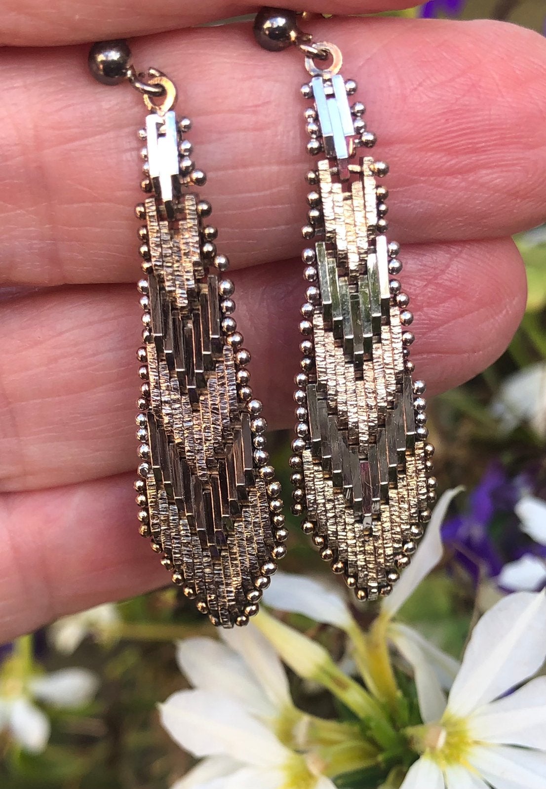 Oorbellen Juwelier Italiaanse Zilver Goud Tear Drop Uniek, Ophalen of Verzenden, Goud, Zilver, Hangers