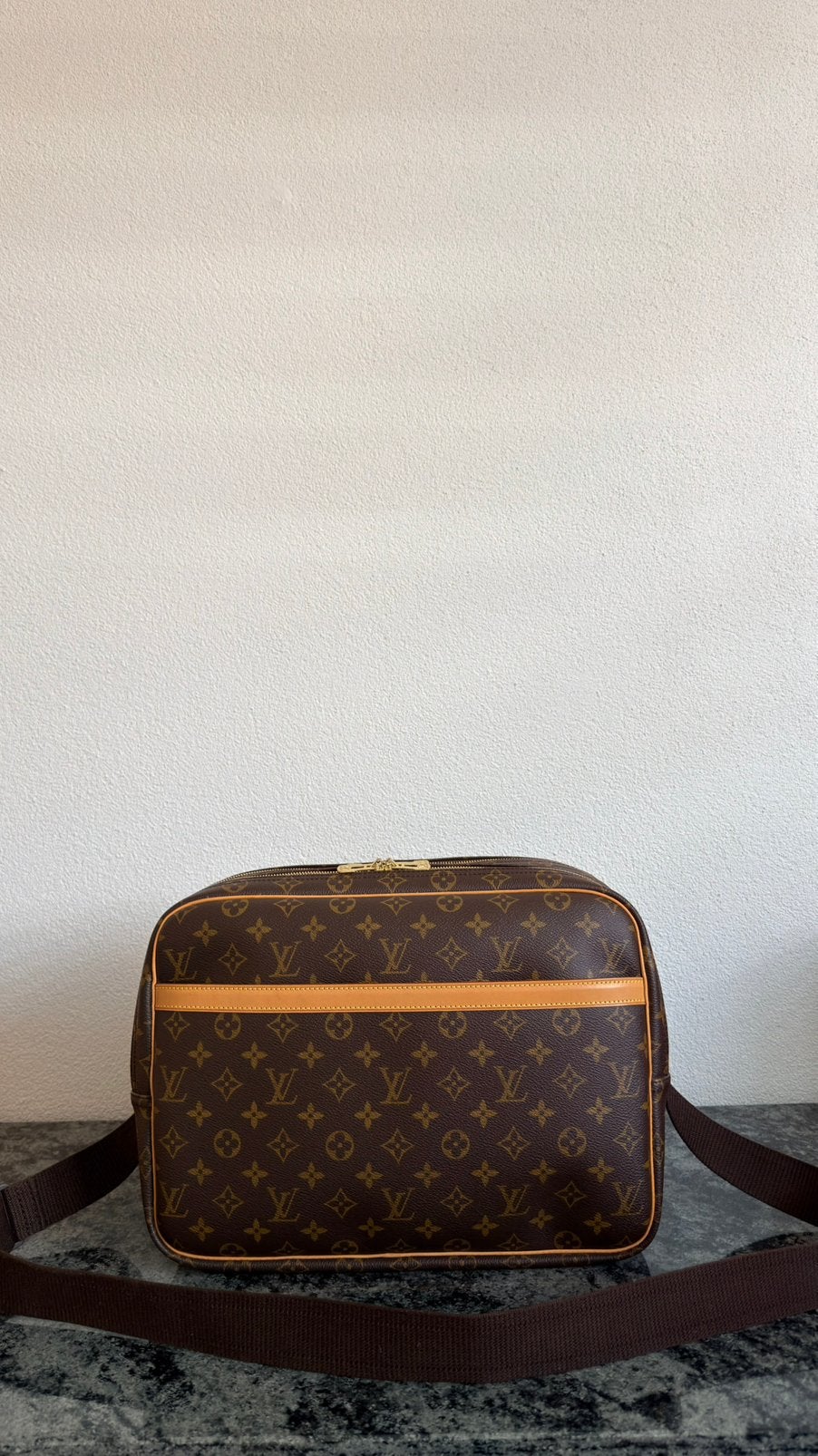 Louis Vuitton Reporter GM vintage laptop tas, Overige merken, Bruin, Ophalen of Verzenden, Zo goed als nieuw