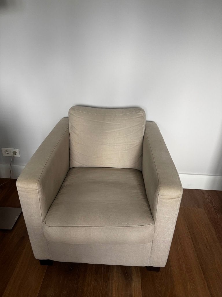 Kartell fauteuil - Beige, 90x90x80 cm, Ophalen, Gebruikt, Overige materialen