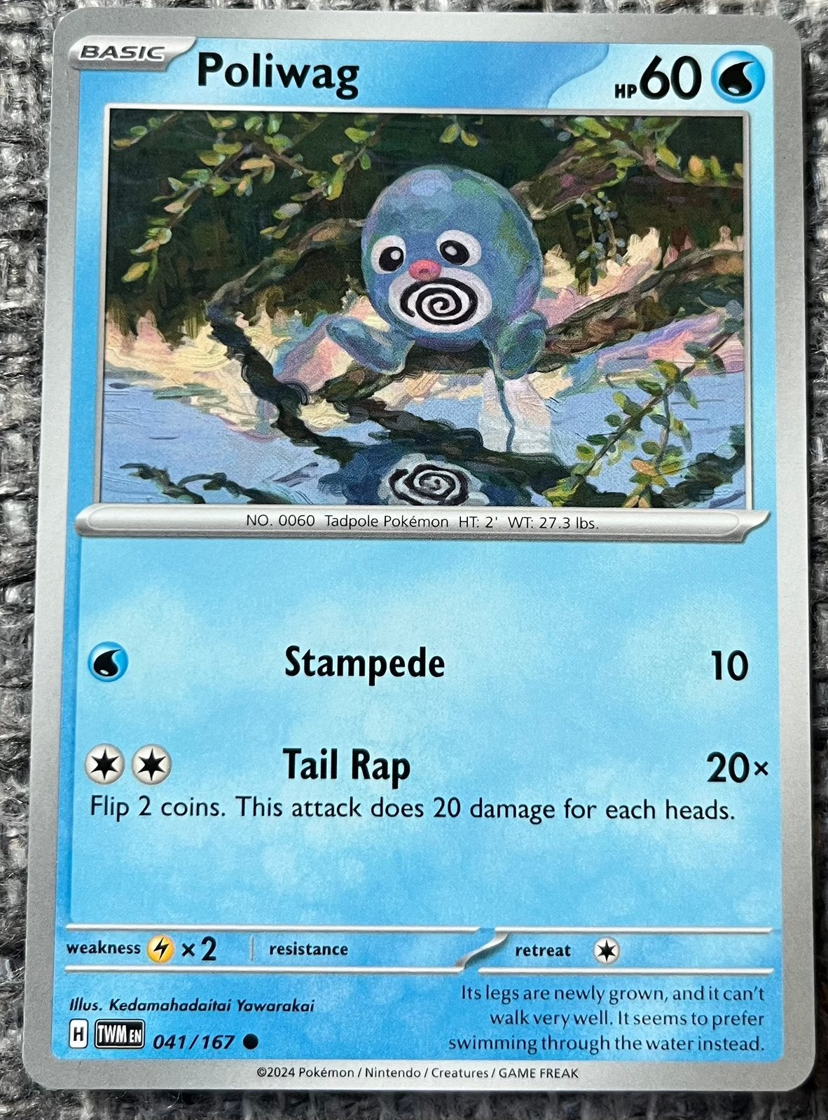 Pokémonkaart van Poliwag (060) • Twilight Masquerade, Verzenden, Nieuw, Losse kaart