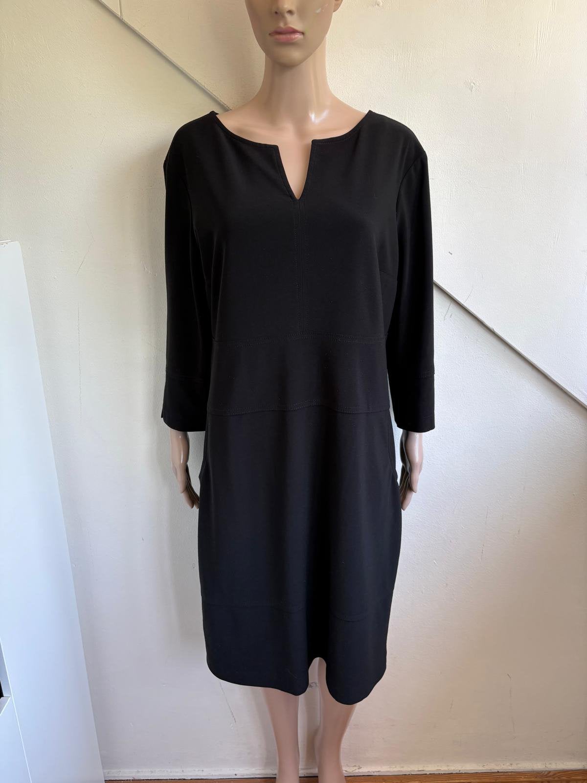 Joseph Ribkoff jurk maat 46 zwart met zakken, Zwart, Maat 46/48 (XL) of groter, Ophalen of Verzenden, Zo goed als nieuw