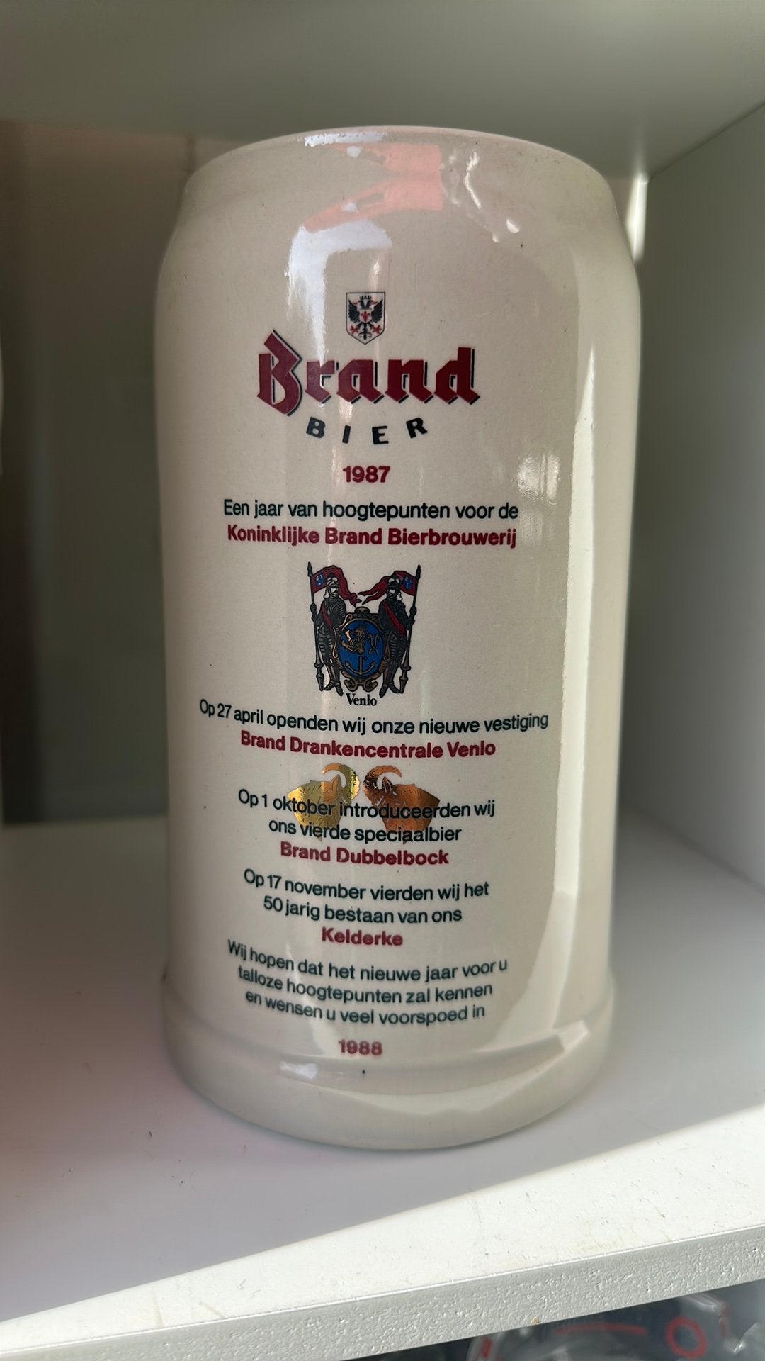 Brand Bier Pul 1987, Verzamelen, Ophalen of Verzenden, Zo goed als nieuw, Pul(len), Brand