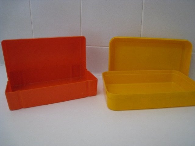 Vintage jaren 70 brooddoos rood, Ophalen, Gebruikt, Rood, Overige typen