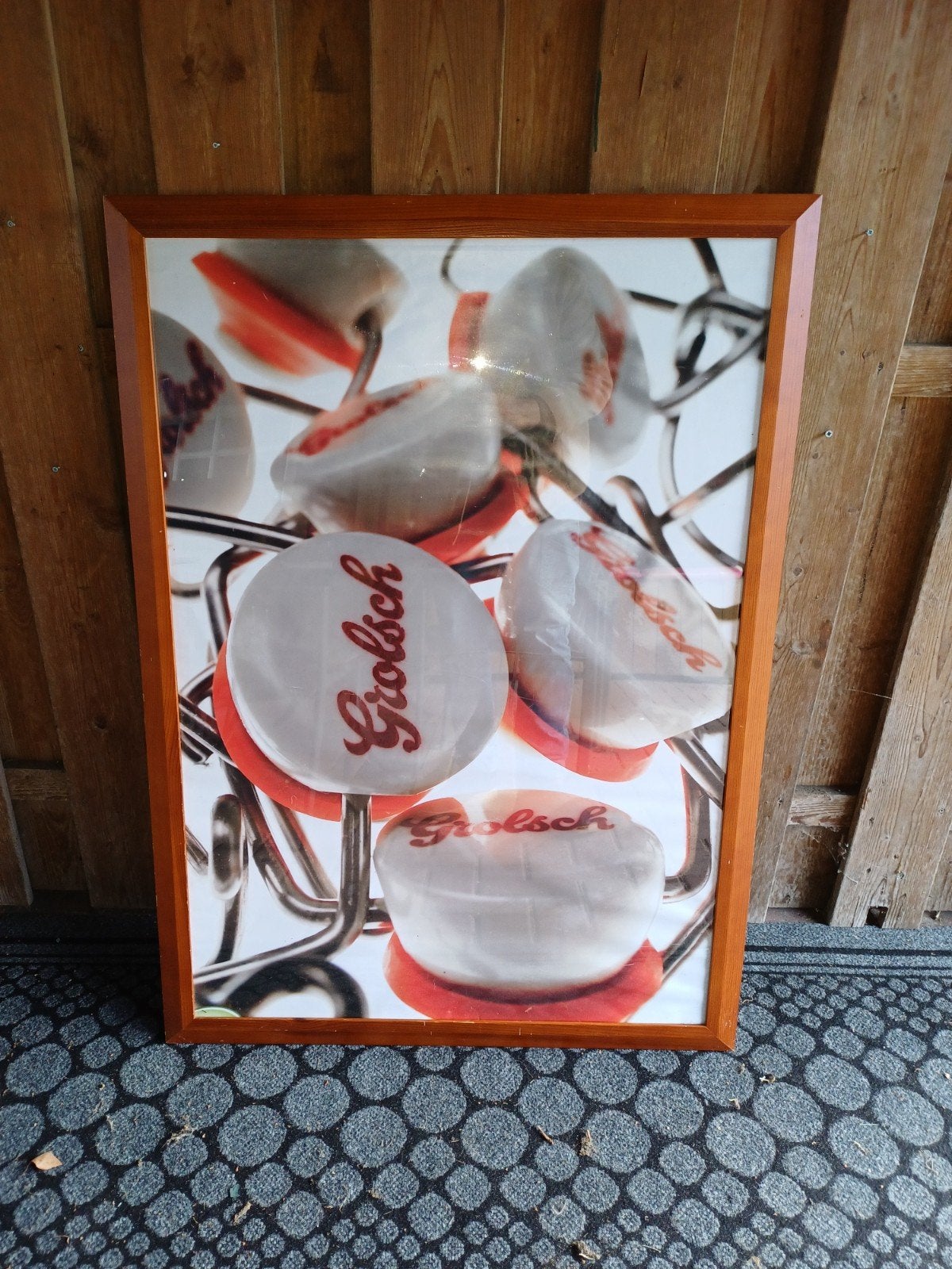 Grolschposter, Ophalen, Zo goed als nieuw, Reclamebord, Plaat of Schild, Grolsch