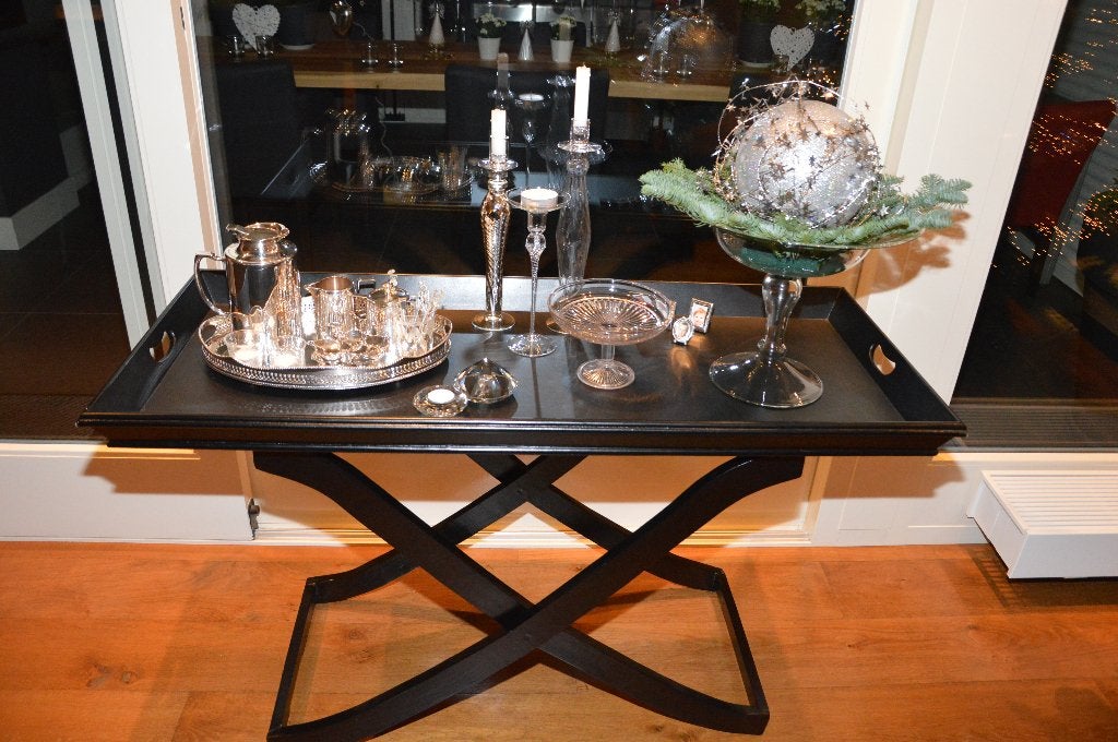 Butlertray of bijzettafel, Hout, Ophalen of Verzenden, Landelijk, Gebruikt