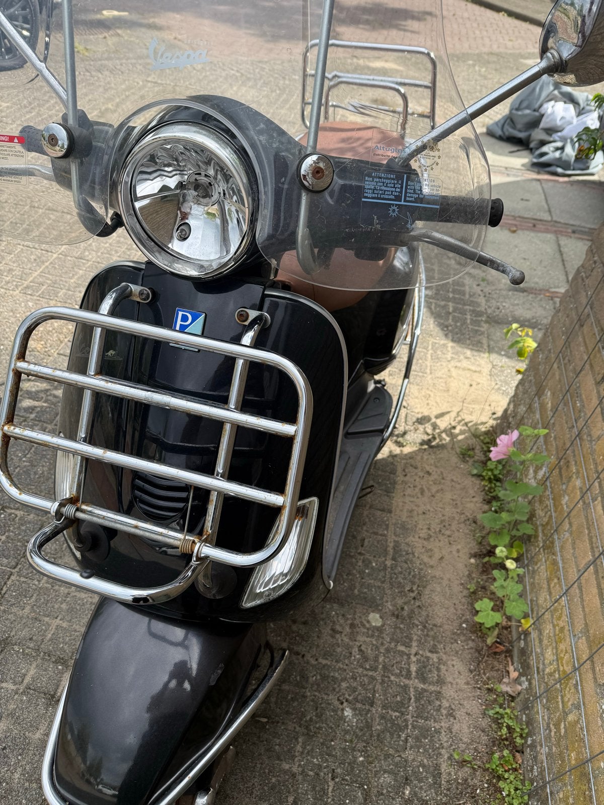 Vespa LX 50 Geel Kenteken - Start, Loopt en Remt, Ophalen, Gebruikt, Maximaal 45 km/u, Benzine