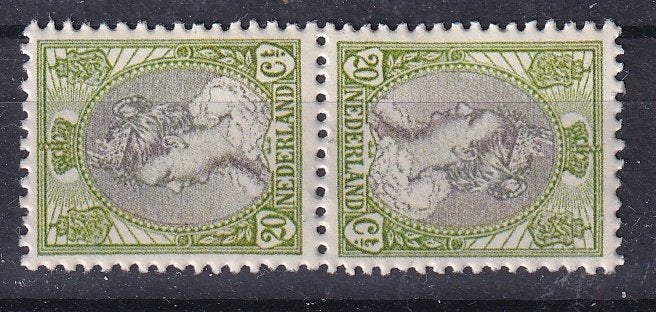 X214A) NL nr 69 tete beche €90 MNH geen garantie, Ophalen of Verzenden, T/m 1940, Postfris