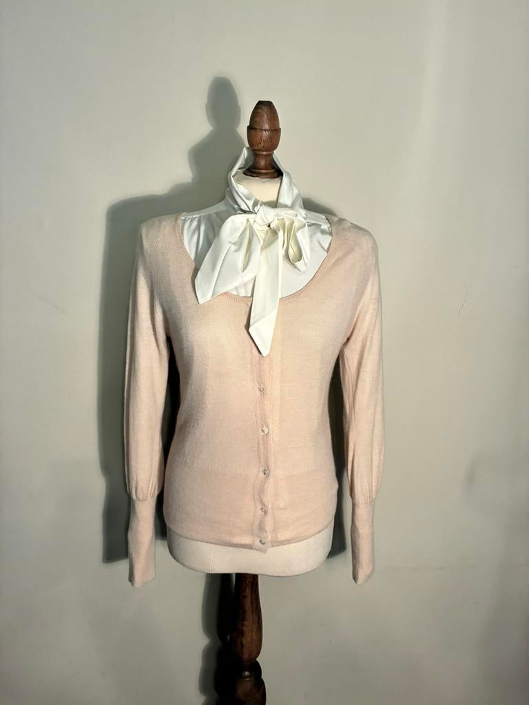LUC. DUCHENE VEST 100% CASHMERE ROSE, Kleding | Dames, Verzenden, Zo goed als nieuw, Maat 36 (S), Roze