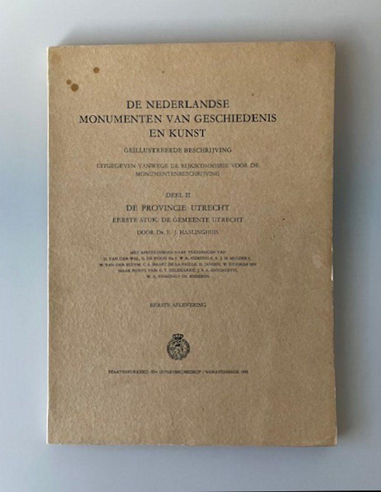 De Ned. Monumenten van geschiedenis en kunst Utrecht, Ophalen of Verzenden, E.J. Haslinghuis, 20e eeuw of later, Gelezen