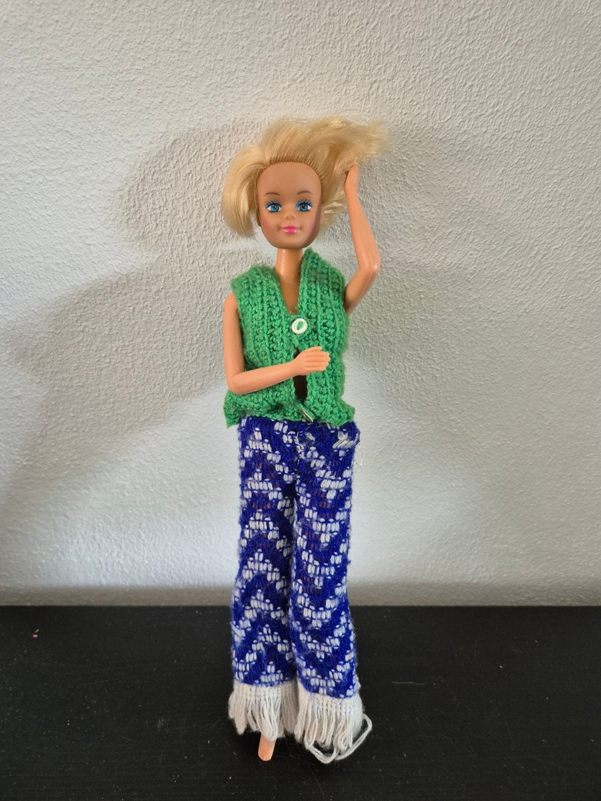 Vintage Petra pop met gehaakte kleding, Ophalen of Verzenden, Gebruikt, Pop