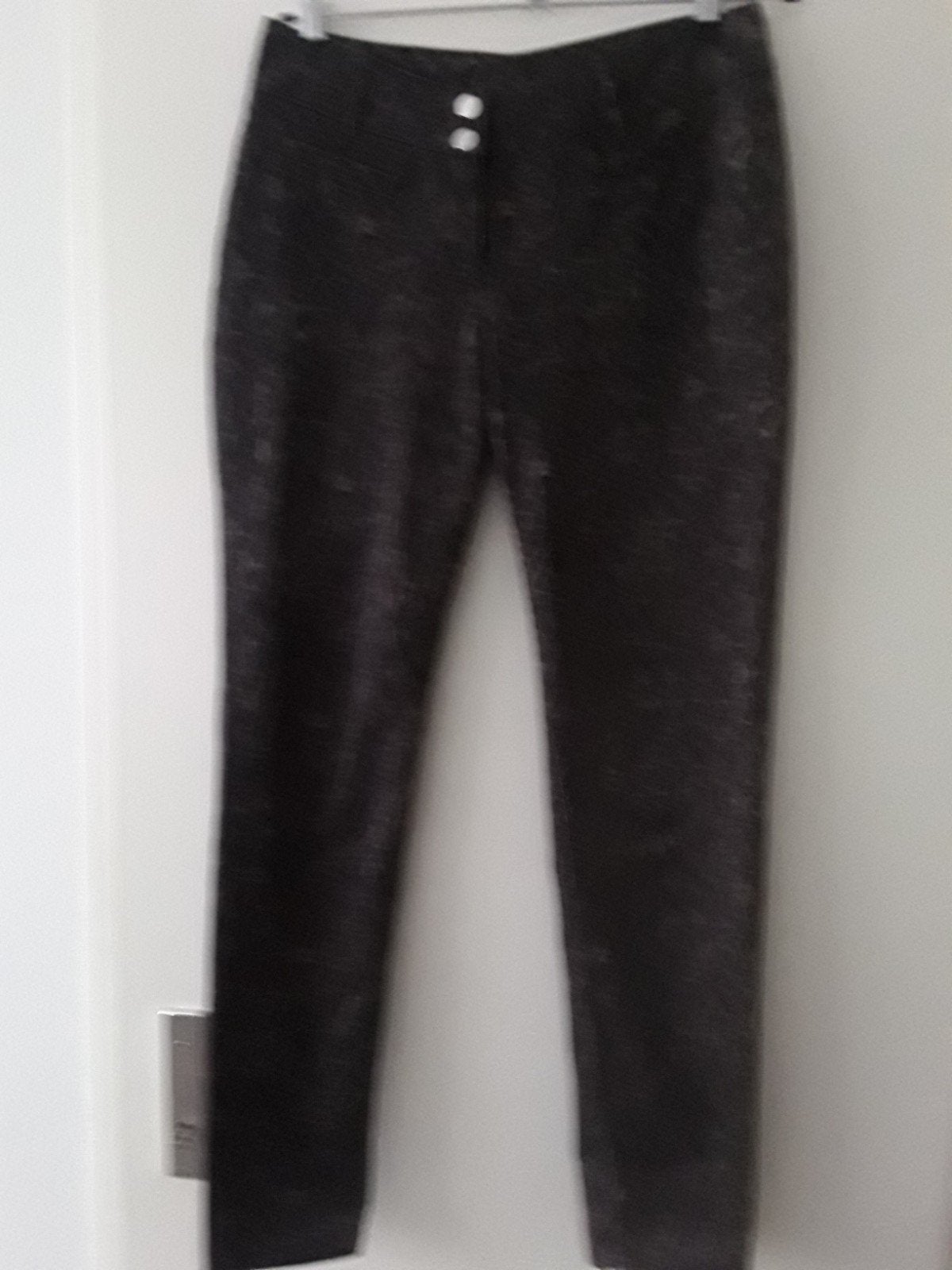 broek bruin met print Caroline Bise 38, Maat 38/40 (M), Bruin, Ophalen of Verzenden, Zo goed als nieuw