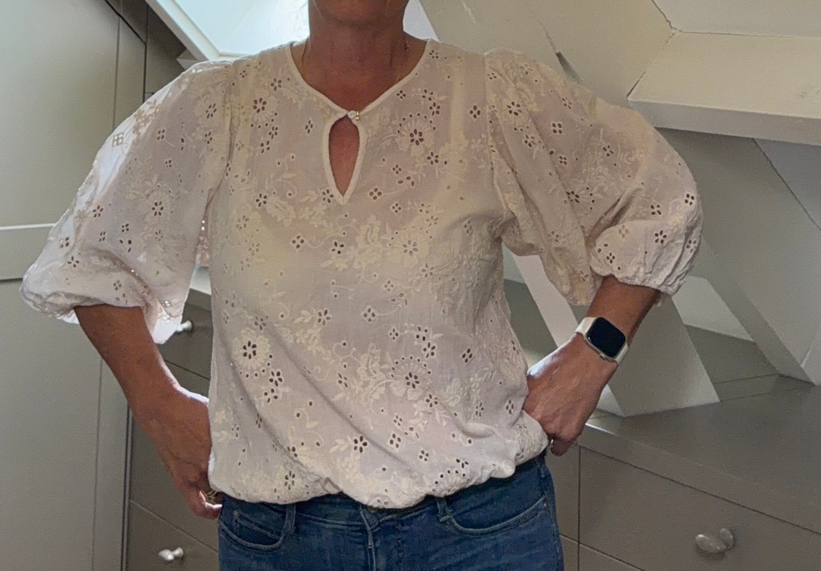 Summum Blouse Ivoor Wit - Maat 40, Ophalen of Verzenden, Gedragen, Maat 38/40 (M), Wit