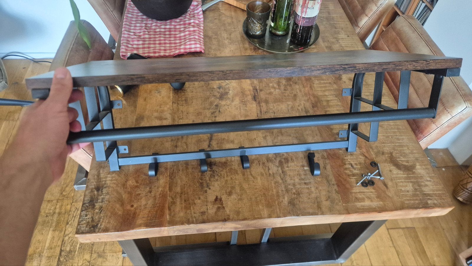 Leuke mango houten kapstok, Ophalen, Hout, Wandkapstok, Minder dan 100 cm