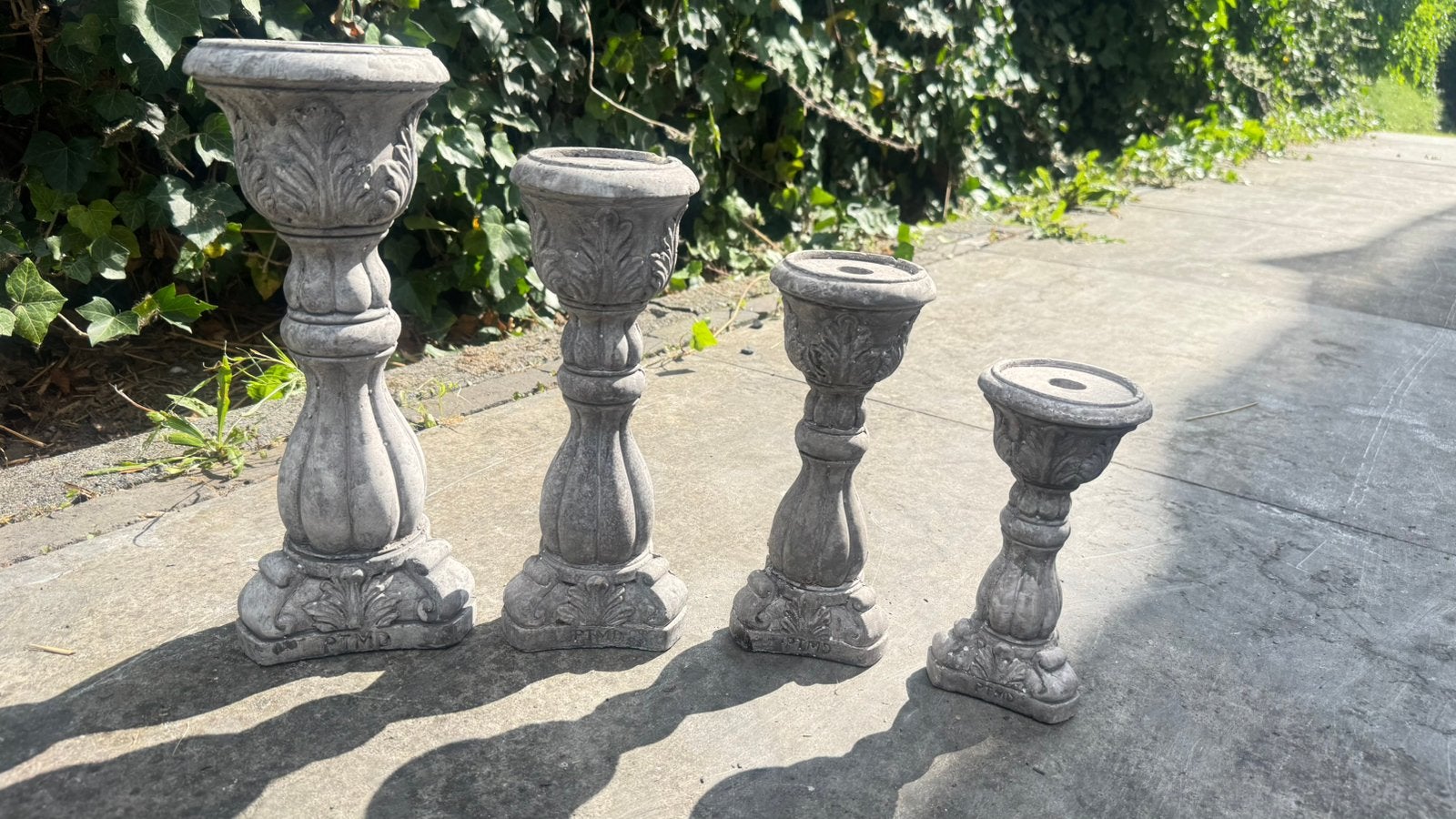 PTMD set van 4 klassieke kandelaars / kaarsenstandaarden, Ophalen, Zo goed als nieuw, Kandelaar, PTMD