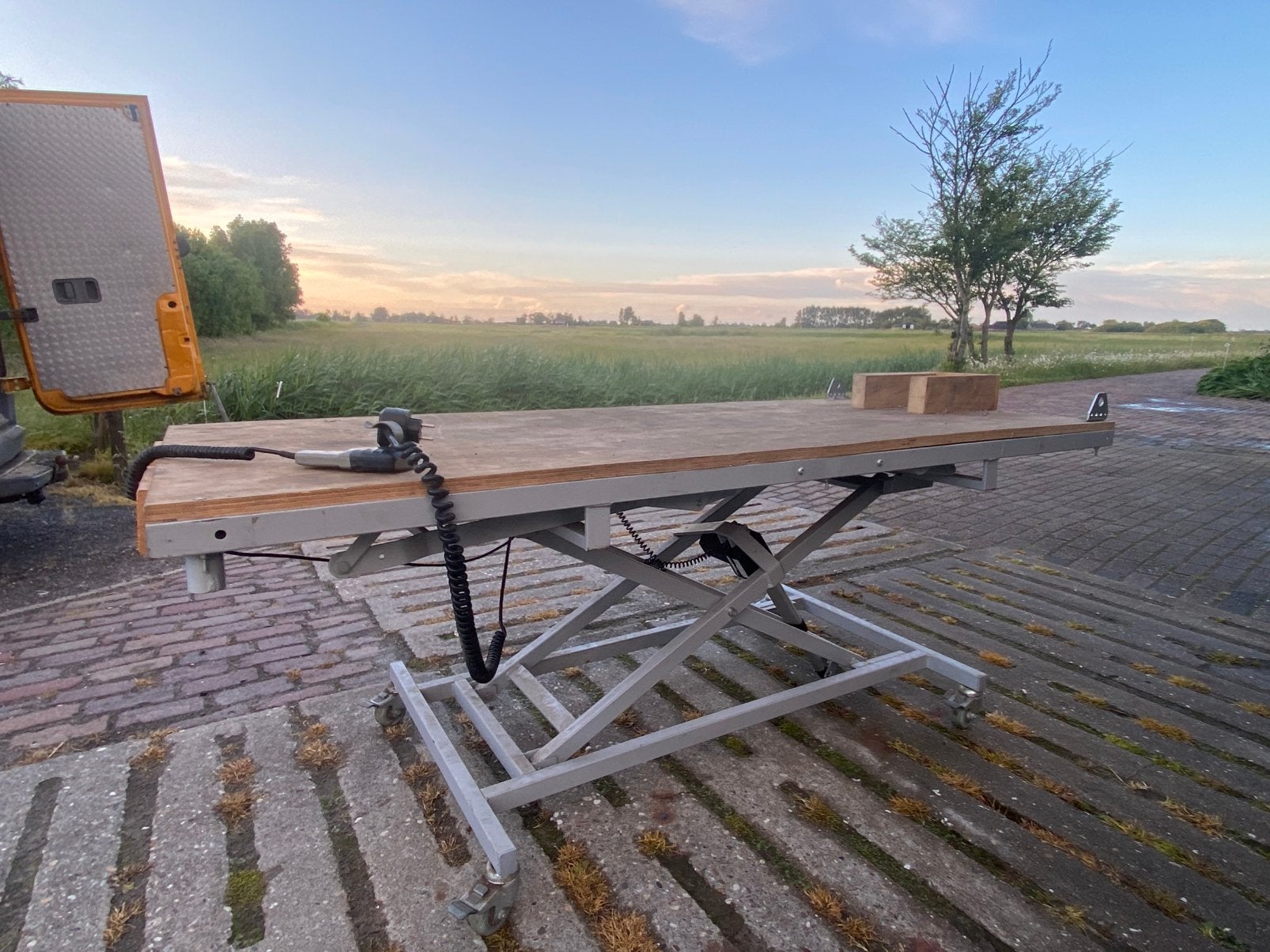 Heftafel tot +_200kg 1m breed 2m lang, Ophalen of Verzenden, Gebruikt, 70 tot 120 cm