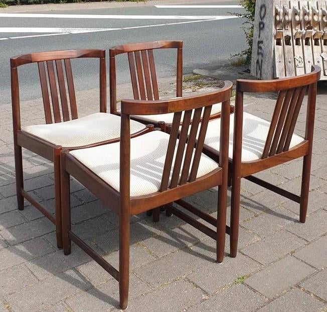 Vintage comfortabele eetstoelen Illum Wikkelso Deens Design, Ophalen of Verzenden