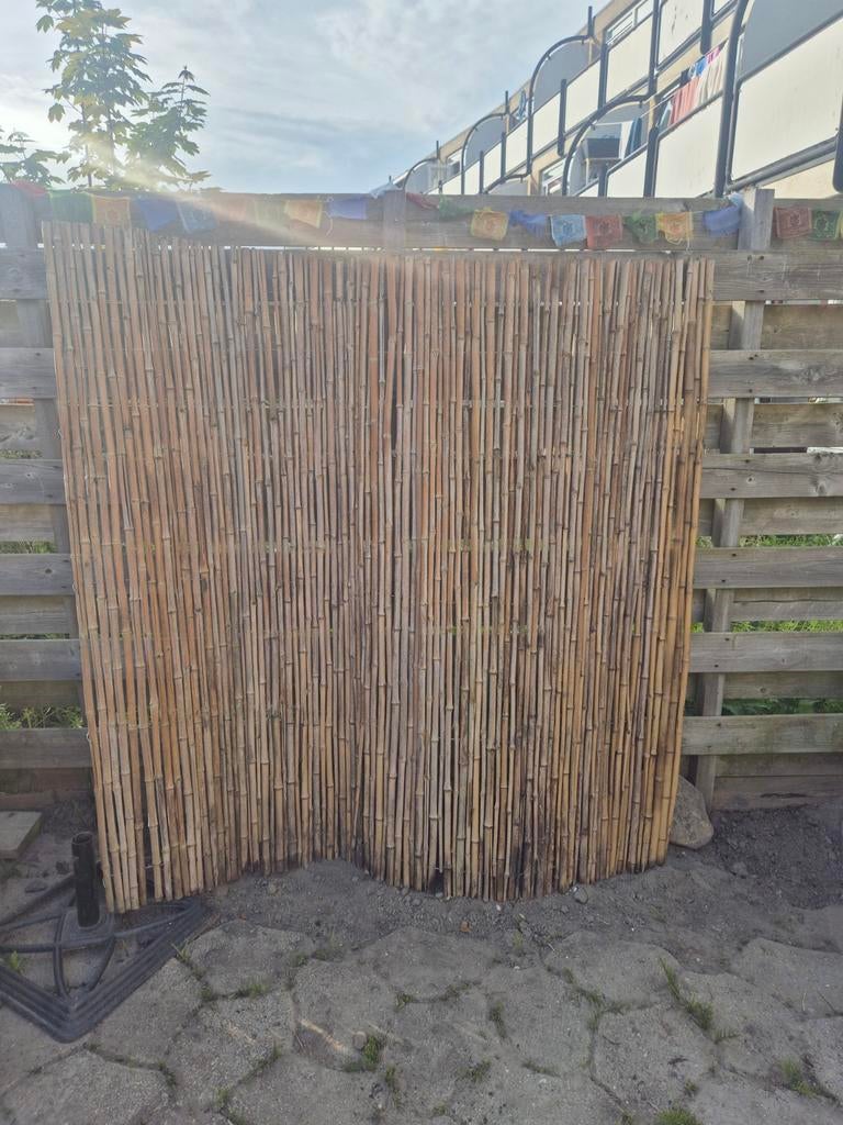 Bamboe houten tuinscherm 180x150cm, Tuin en Terras, Tuinschermen, Ophalen, Overige materialen, Gebruikt, 100 tot 150 cm