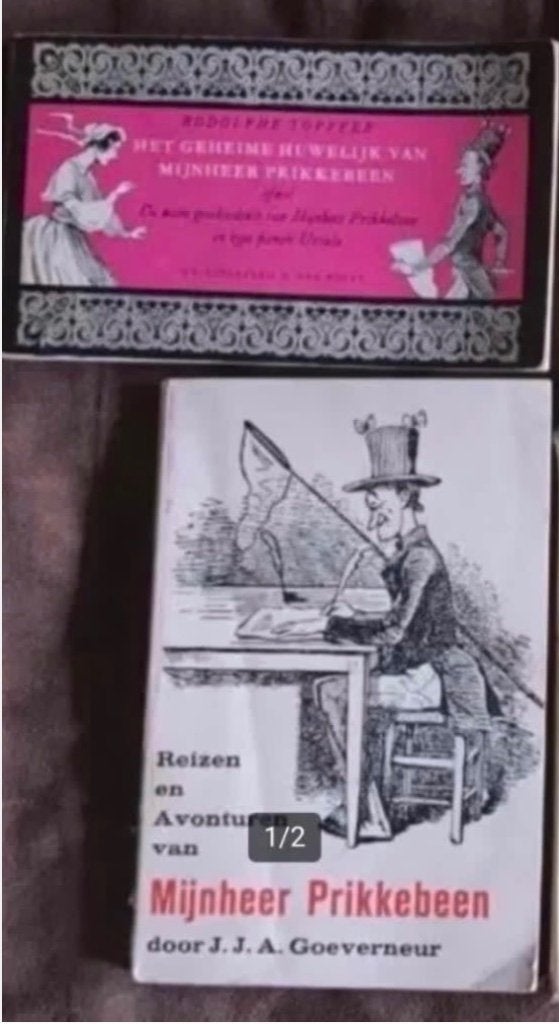 5 uitgaves van mijnheer Prikkebeen door Rodolphe Topffer, Meerdere stripboeken, Ophalen of Verzenden, Gelezen