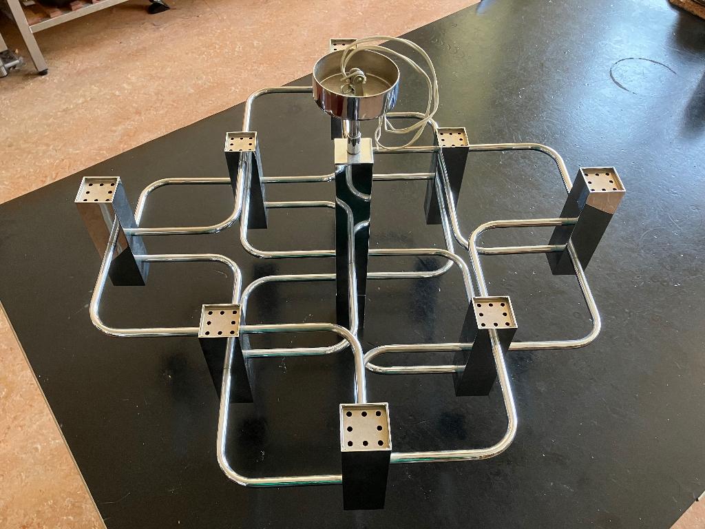 Prachtige vintage design lamp van Sciolari in perfecte staat, Ophalen, 50 tot 75 cm, Zo goed als nieuw, Metaal