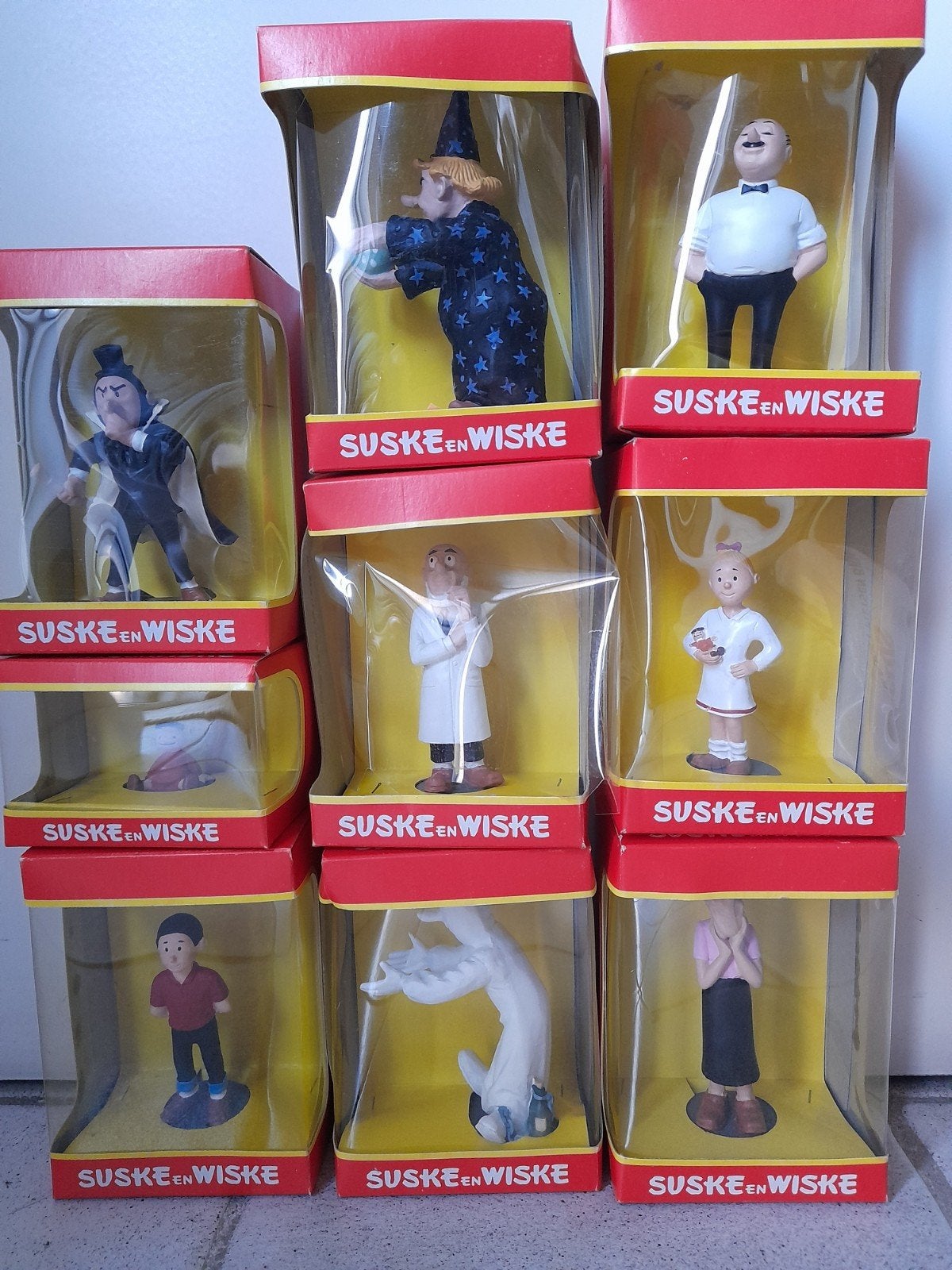 suske en wiske poppetjes  9 stuks, Verzamelen, Ophalen, Suske en Wiske, Zo goed als nieuw, Beeldje of Figuurtje