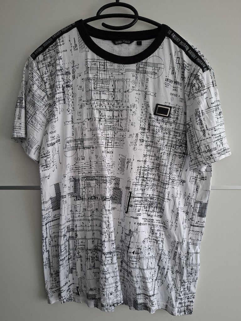 Antony Morato T shirt wit maat L, Maat 52/54 (L), Antony Morato, Wit, Ophalen of Verzenden