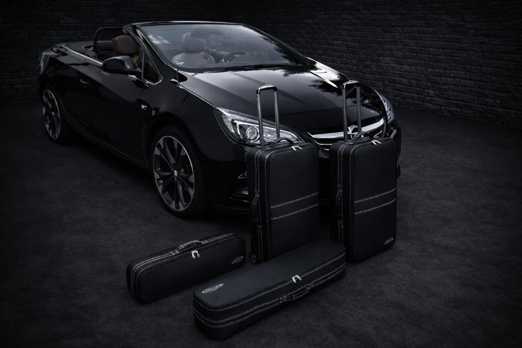 Reistassenset op maat Roadsterbag Opel Cascada, 40 tot 60 cm, Verzenden, Zwart, Wieltjes