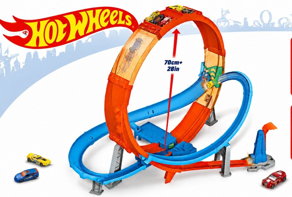 Hot Wheels Action Wervelende Looping - 70 cm breed, Kinderen en Baby's, Ophalen of Verzenden, Zo goed als nieuw