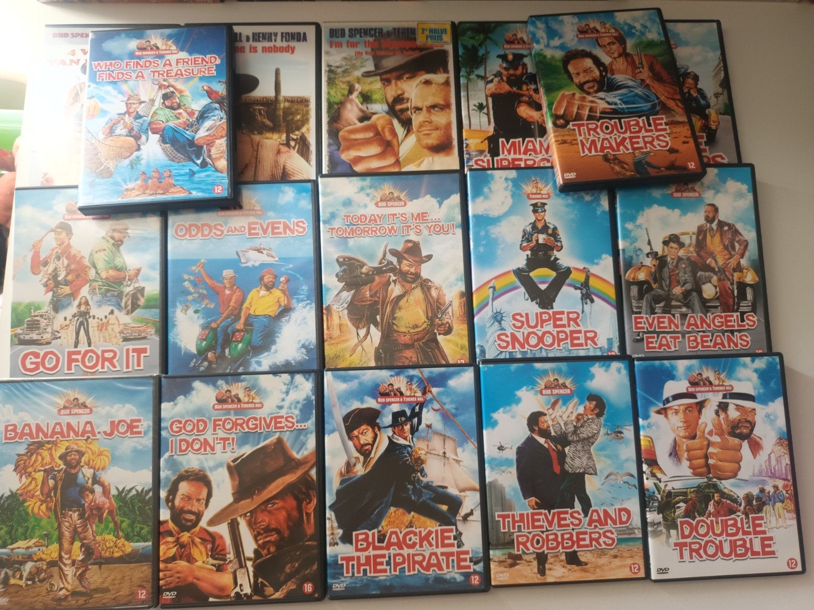 Dvd pakket 17 x Bud Spencer en Terrence Hill, Alle leeftijden, Verzenden, Zo goed als nieuw