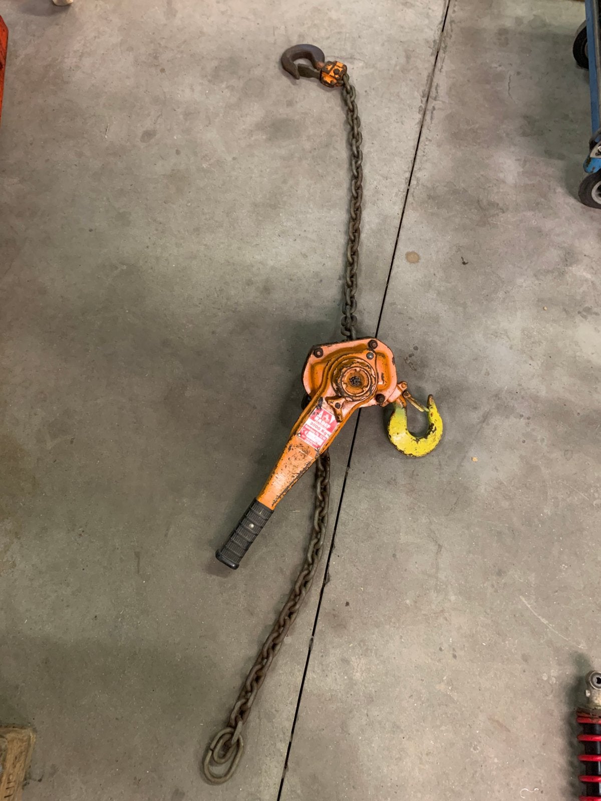 Rateltakel pull-lift 3ton, Ophalen, Gebruikt, Handmatig