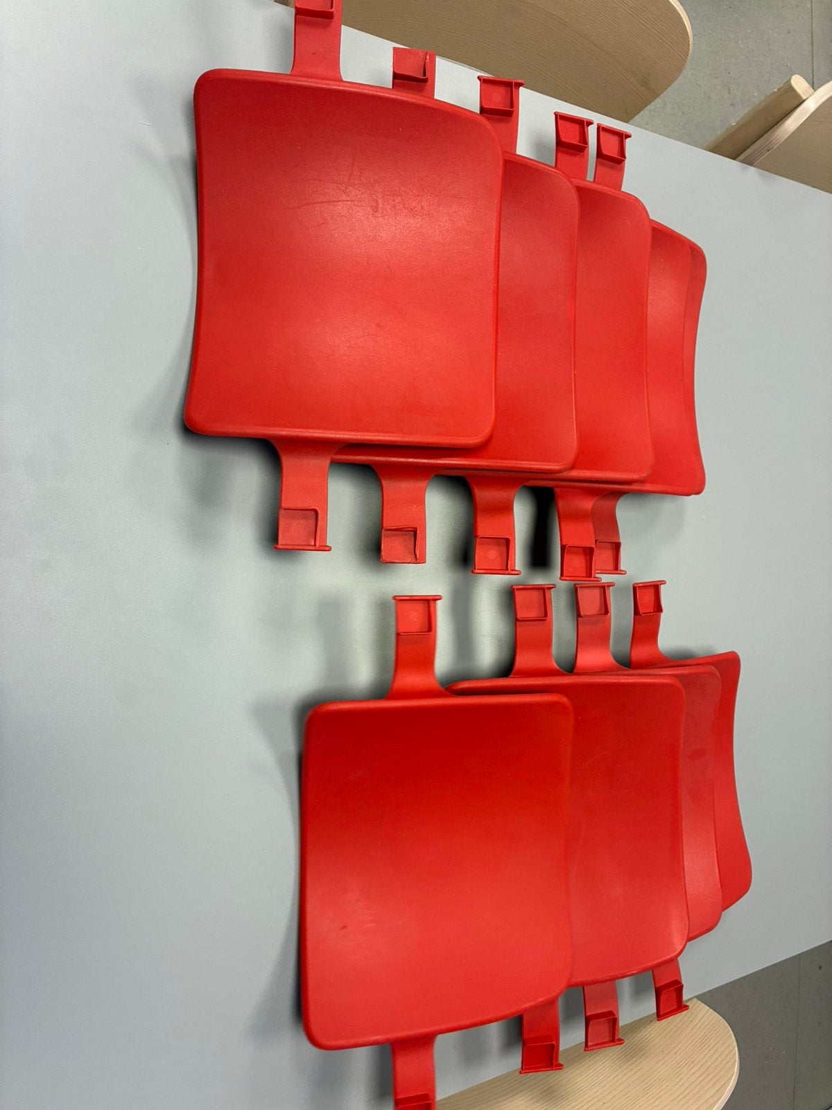Partij originele Stokke Tripp Trapp rugleuningen in rood, Ophalen of Verzenden, Zo goed als nieuw, Meegroeistoel