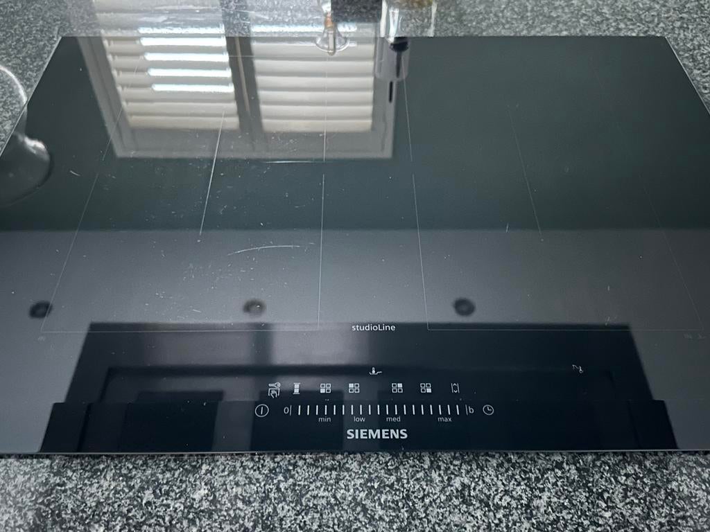 Siemens Studioline Inductiekookplaat ED777FQC5E, Gebruikt, Inbouw, Inductie, 4 kookzones